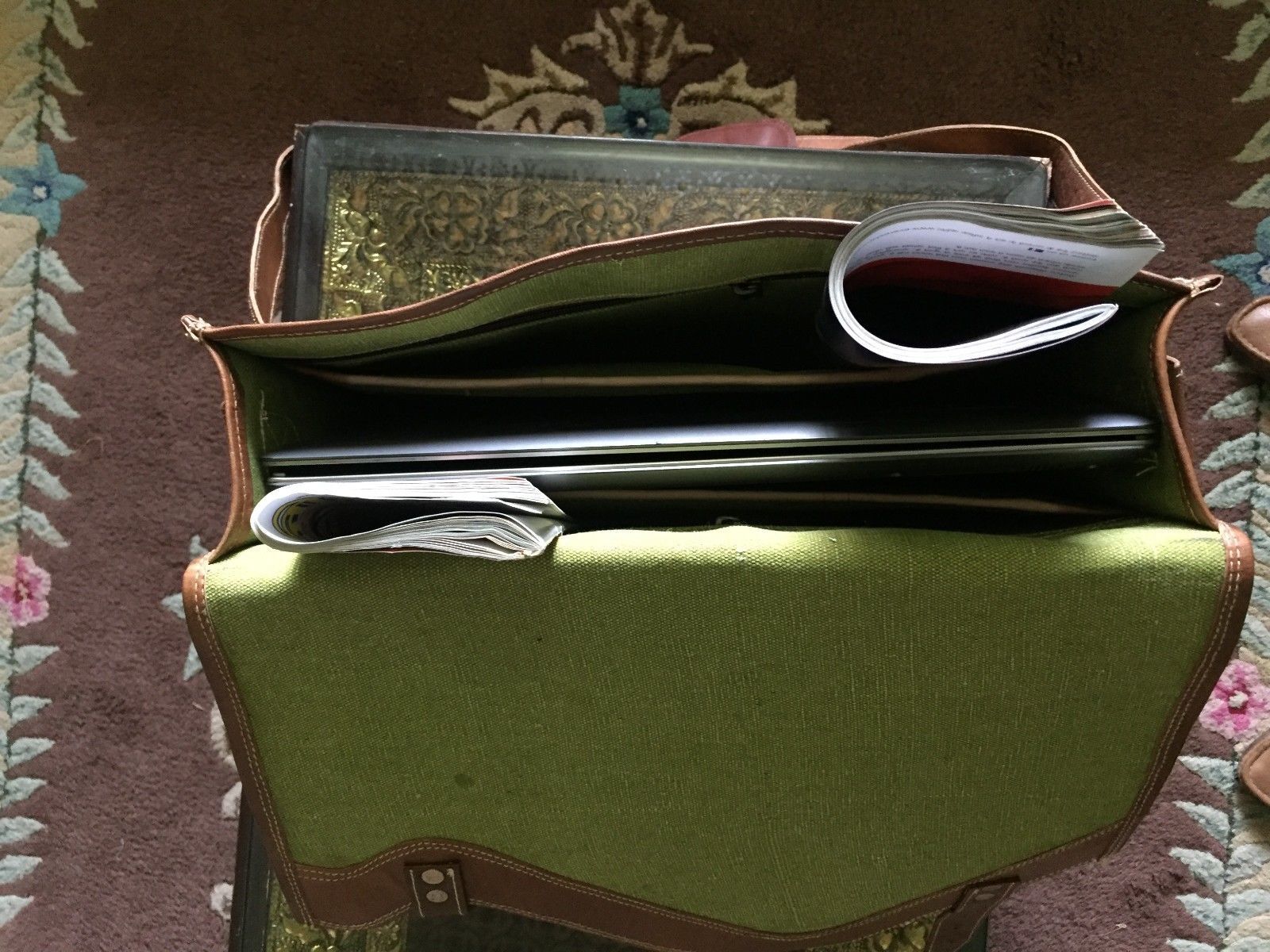 Leather Vintage Messenger Shoulder Men's Satchel ALL Laptop School Briefcase Bag 24Hr Smart